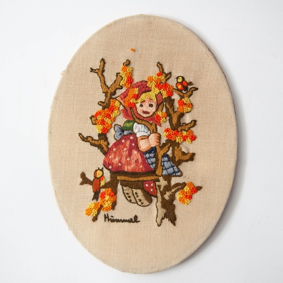 Handmade Other - Vintage 1980 Hummel Handmade Crewel Embroidery